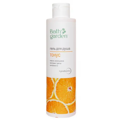 Bath Garden Гель для душа Тонус Инулин масло Апельсина экстракт Мяты Витамин С 300 мл