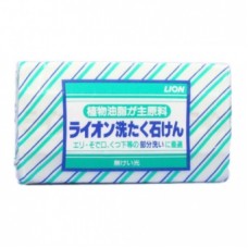 Мыло хозяйственное LION Loundry soap для белого и цветного белья ручной стирки всех видов тканей 220гр 50
