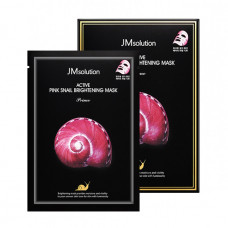 Осветляющая тканевая маска с муцином улитки JM Solution Active Pink Snail Brightening Mask Prime