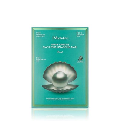 Трёхшаговый набор для сияния кожи JMsolution Marine Luminous Black Pearl Balancing Mask