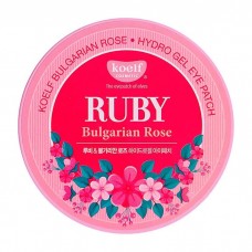 Гидрогелевые патчи для кожи вокруг глаз с рубиновой пудрой Koelf Ruby & Bulgarian Rose Eye Patch