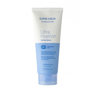 Очищающая пенка для лица Missha Super Aqua Ultra Hyalron, 200 мл