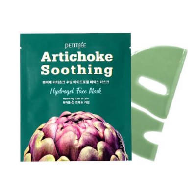 Противоотёчная гидрогелевая маска с артишоком Petitfee Artichoke Soothing Hydrogel Face Mask