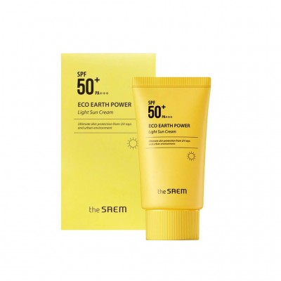 Солнцезащитный крем для лица The Saem Eco Earth Power Light Sun Cream SPF50