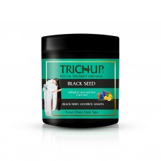 Trichup Hair Mask BLACK SEED Hot Oil Treatment, Vasu ( Маска для волос ЧЕРНЫЕ СЕМЕНА, Питание и защита, Обогащена Лимоном и Солодкой, Васу), ЧЕРНАЯ БАНКА 500 мл.