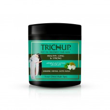 Trichup Hair Mask HEALTHY, LONG & STRONG Hot Oil Treatment, Vasu ( Маска для волос ЗДОРОВЫЕ ДЛИННЫЕ И СИЛЬНЫЕ, Обогащена Готуколой, Хной и Жасмином), ЧЕРНАЯ БАНКА 500 мл.