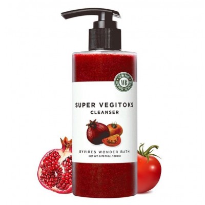 Осветляющая кислородная детокс - пенка для умывания Wonder Bath Super Vegitoks Сleanser Red 300 мл