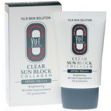 Солнцезащитный крем для лица Yu.R Clear Sun Block Collagen SPF 50+, 30 мл